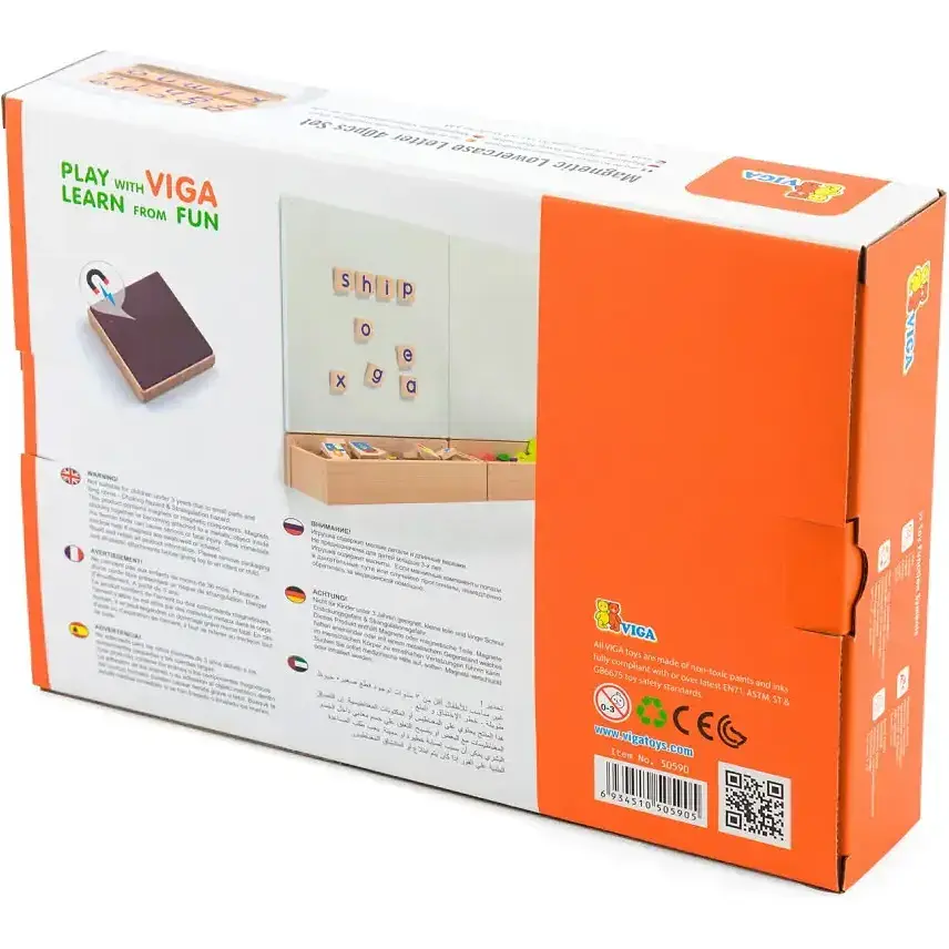 Набір магнітних літер Viga Toys Малі англійські 40 шт. (50590) - фото 3