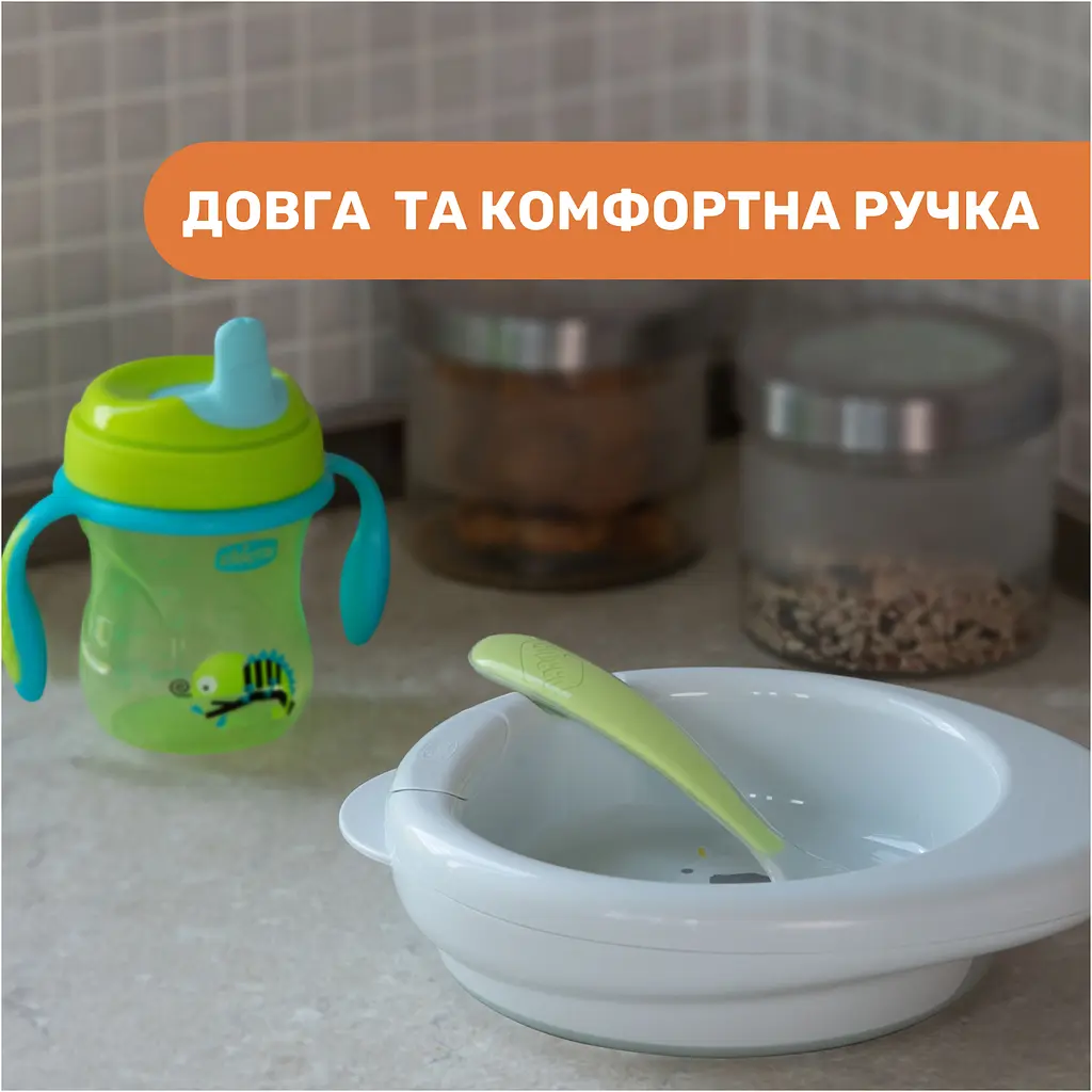 Ложка силіконова Chicco 6 м + зелена, 1 шт. (06828.52) - фото 5