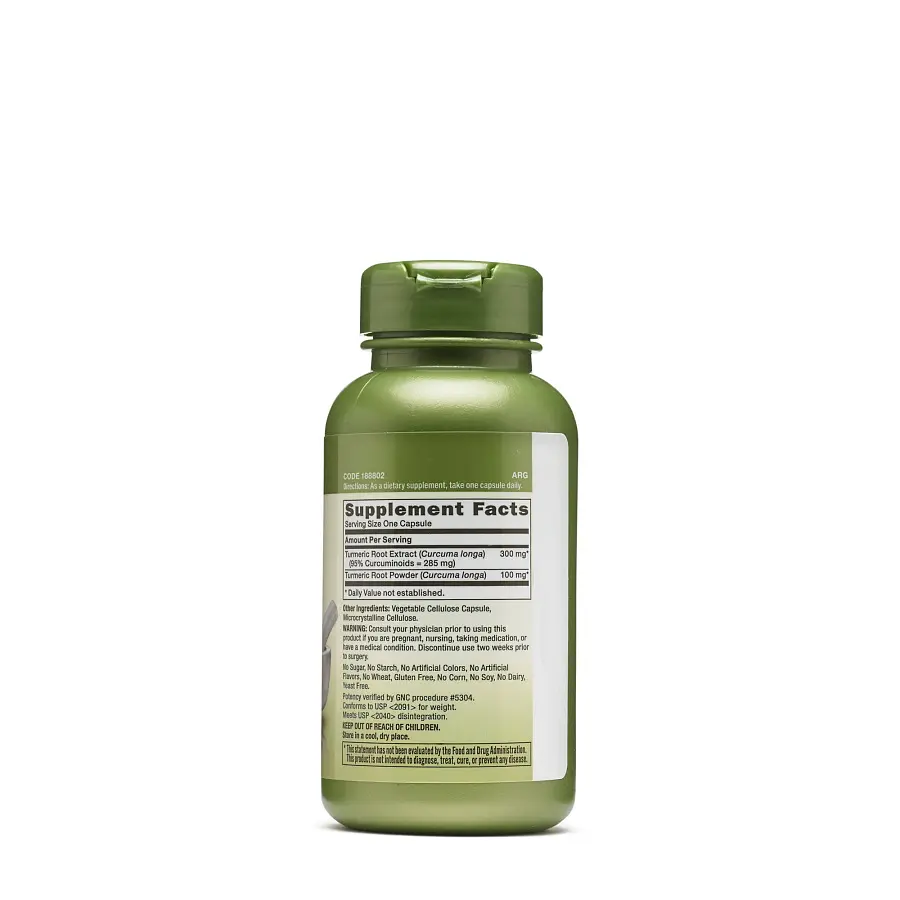 Натуральна добавка GNC Herbal Plus Turmeric Complex 100 капсул - фото 2