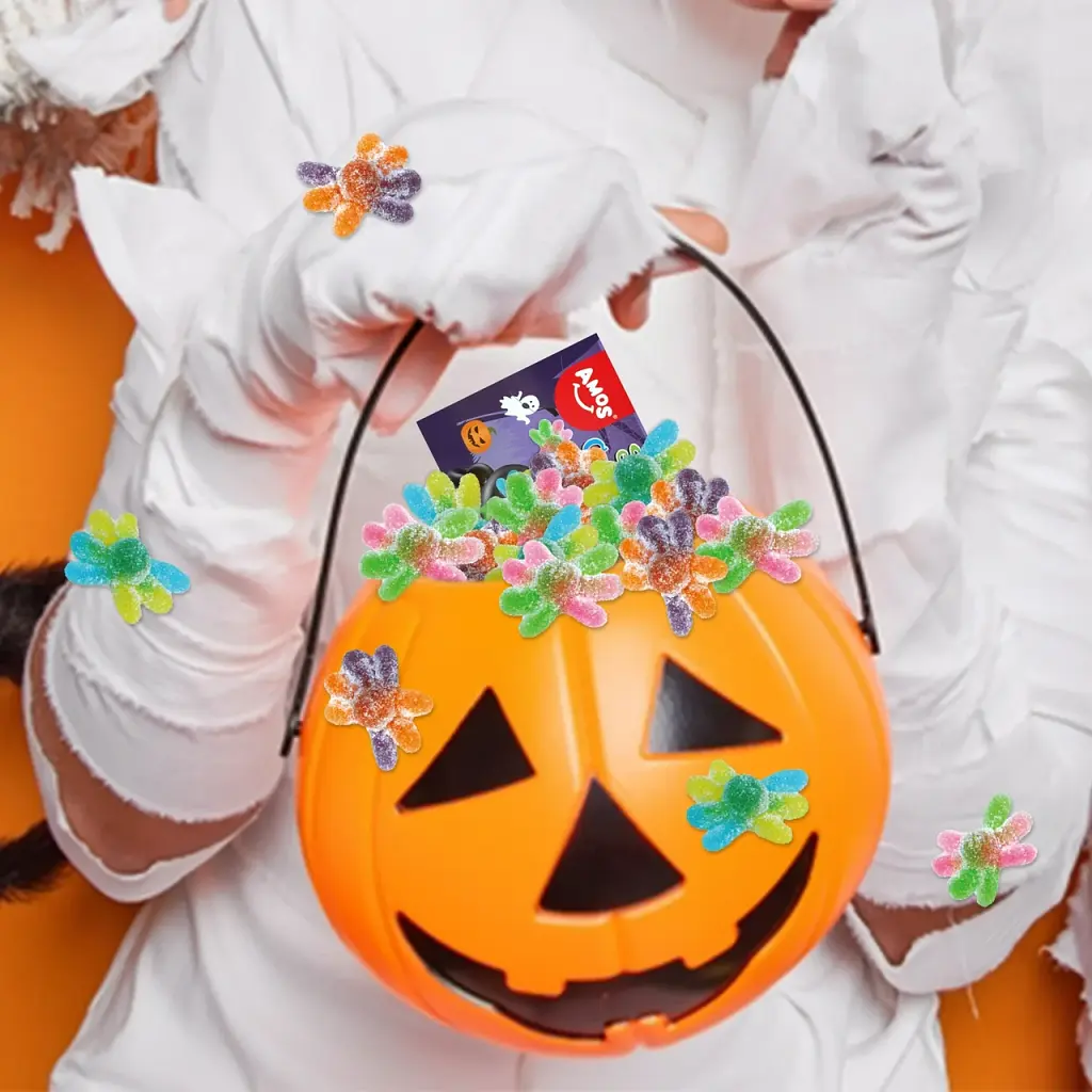 Кислі жувальні цукерки Amos Sweets Sour Creepy Crawly Halloween 85г - фото 3