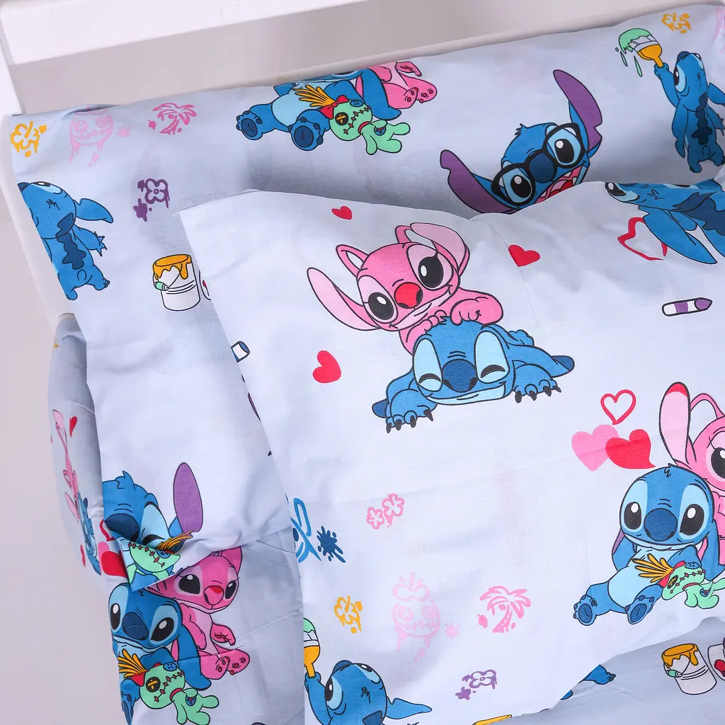Простирадло MirSon Ranforce Elite Cute Stitch Blue 110x160 см (2200012552445) - фото 2