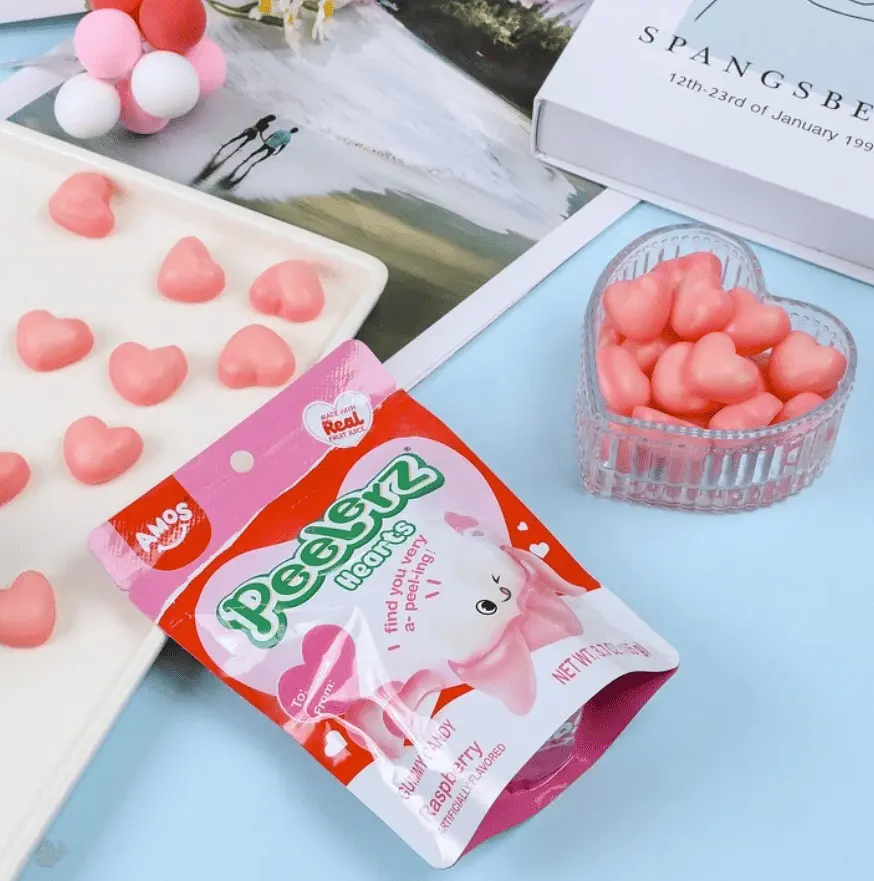 Жувальні цукерки Amos Peelerz Valentine Gummy Hearts 105г - фото 4