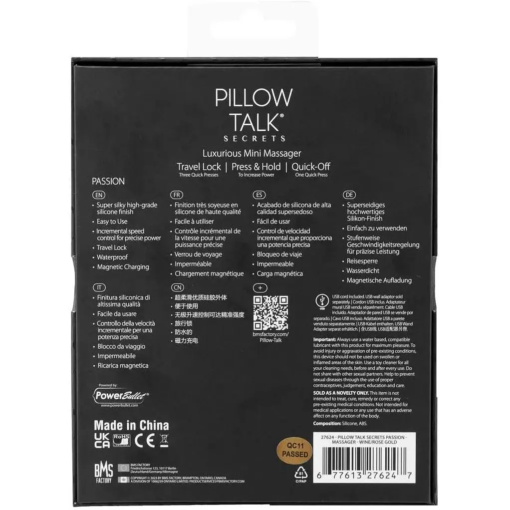 Вибратор Pillow Talk Secrets Passion Clitoral Vibrator Wine - фото 8
