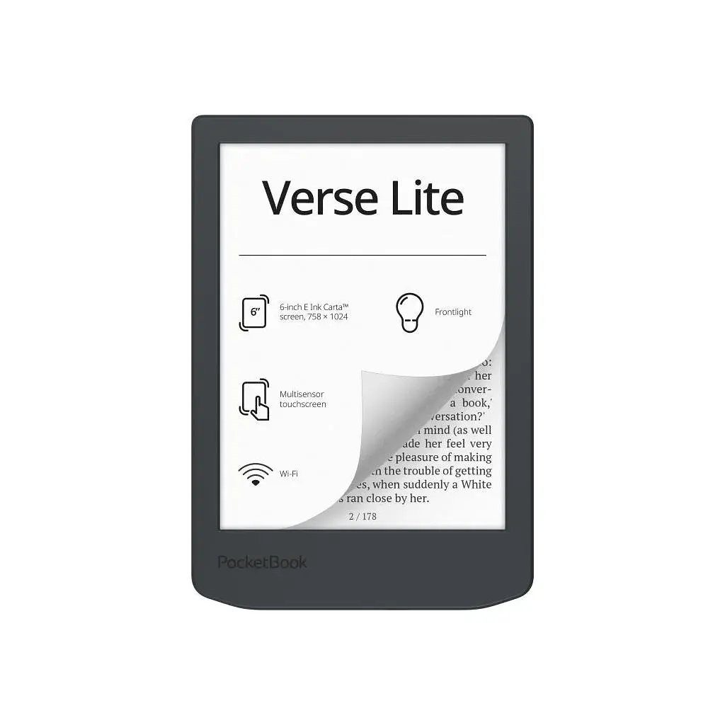 Електронна книга Pocketbook 619 Verse Lite, Midnight Grey (PB619-T-WW)