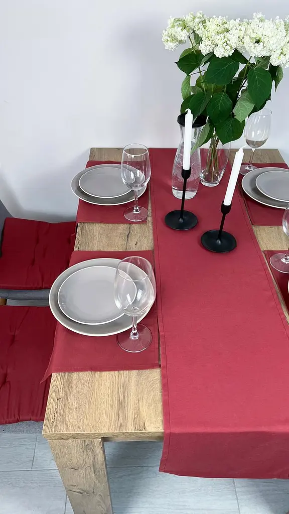 Комплект Дорожка водоотталкивающая Бордовый однотон 200х40 см 4 шт. - фото 7