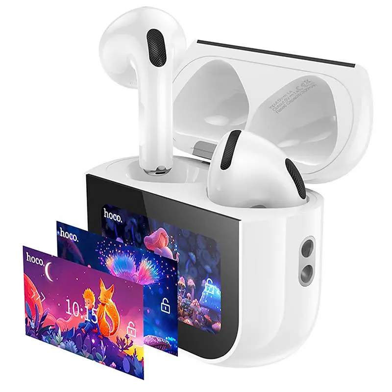 Беспроводные TWS наушники Hoco EW82 Sparkle with Touch Screen White - фото 5