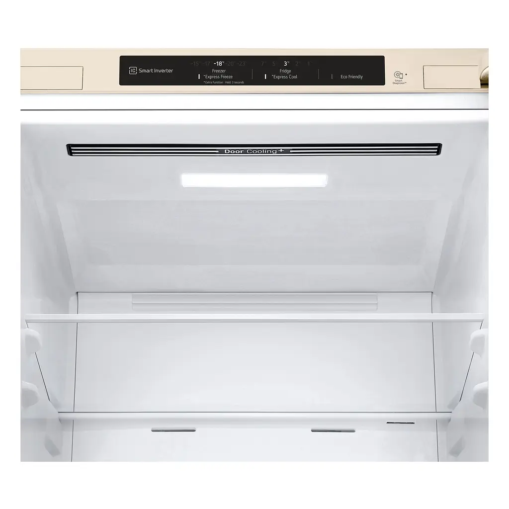 Холодильник LG 186x60х68 холодильне відділення 234 л морозильне відділення 107 л 2 двері А+ NF бежевий (GC-B459SECL) - фото 7