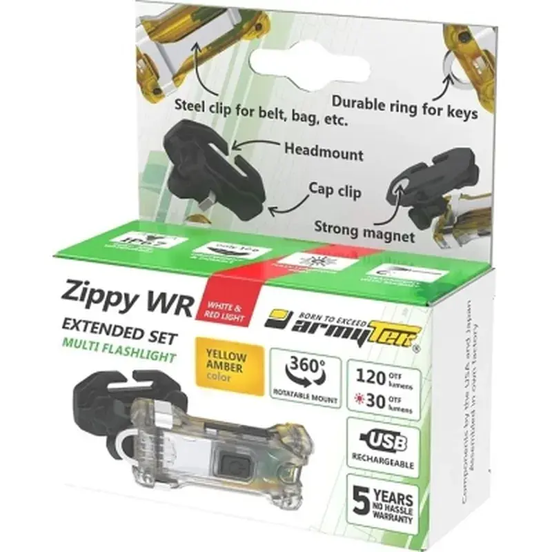 Ліхтар Armytek Zippy WR Extended Set Yellow (F09101Y) - фото 7