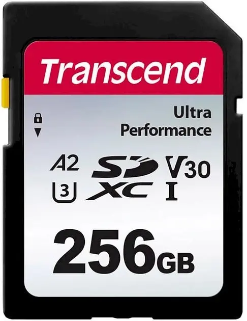Карта пам'яті SD 256GB C10 UHS-I U3 A2 R160/W90MB/s 4K Transcend teh0013288