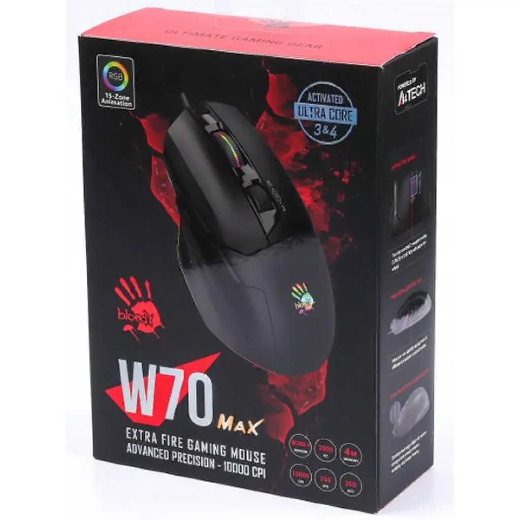 Миша A4Tech Bloody W70 Max (Stone black) [68606] - фото 4