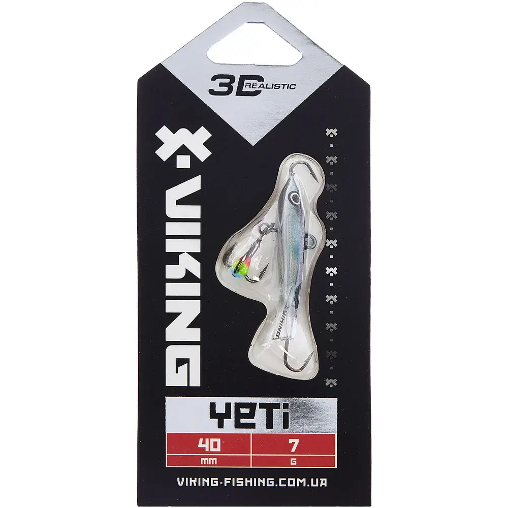 Балансир Viking Fishing Yeti Ice Jig 40mm 7.0g #14 Dark Mackerel - фото 2