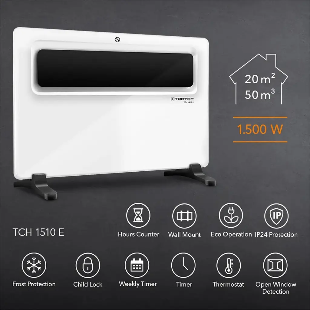 Обогреватель конвекционный Trotec TCH 1510 E 1500W White (1410000529) - фото 4