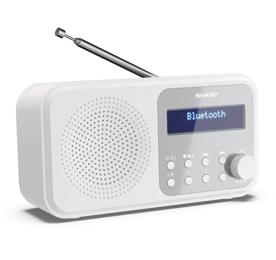 Радіоприймач портативний Sharp DRP420WH DAB+, FM, Bluetooth, батарейки, мережа - фото 2