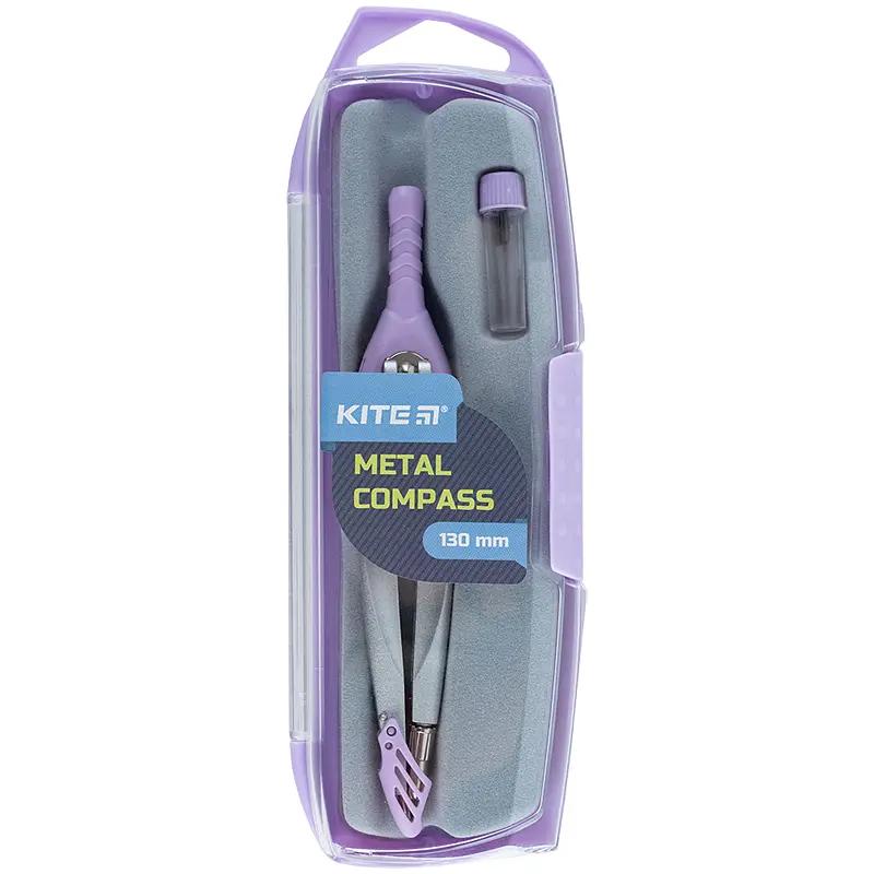 Циркуль металевий + грифель Kite Pastelini бузковий 130 мм (K24-413-36) - фото 2