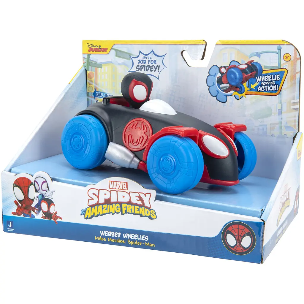 Машинка Spidey Pull Back Vehicle Spinn Майлз Моралес 15 см (SNF0017) - фото 8