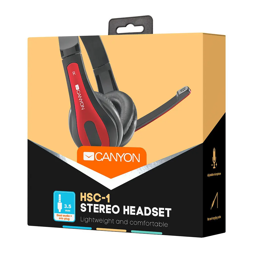 Навушники Canyon HSC-1 Black-Red (CNS-CHSC1BR) - фото 6