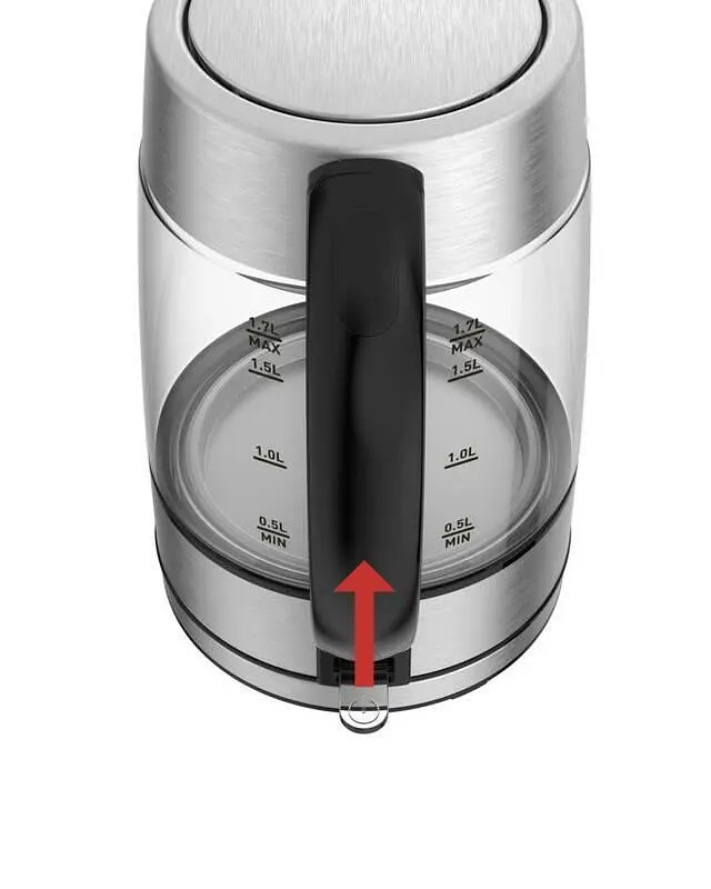 Чайник TEFAL Glass KI772D38, 1.7л, 2200W, сріблясто-чорний - фото 4