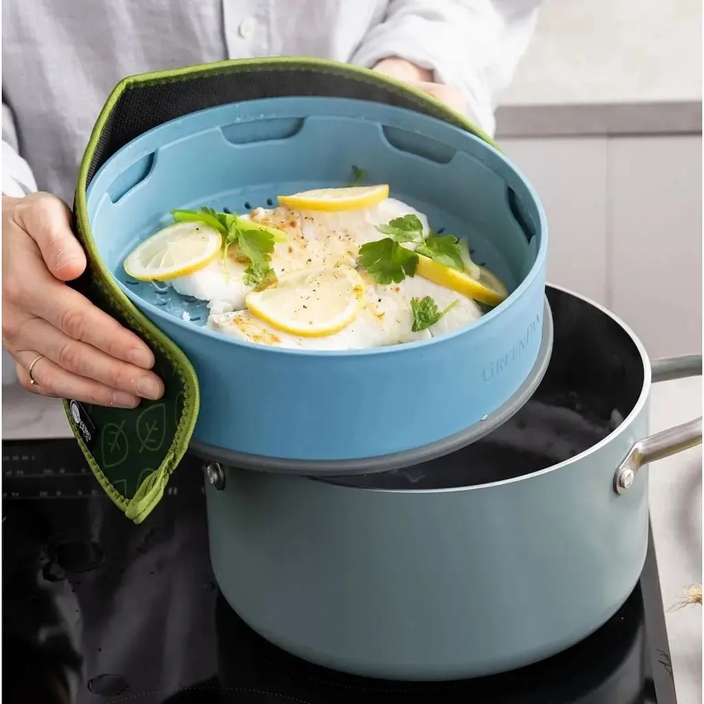 Вставка-пароварка GreenPan Steam 24 см синяя (CC006630-001) - фото 4