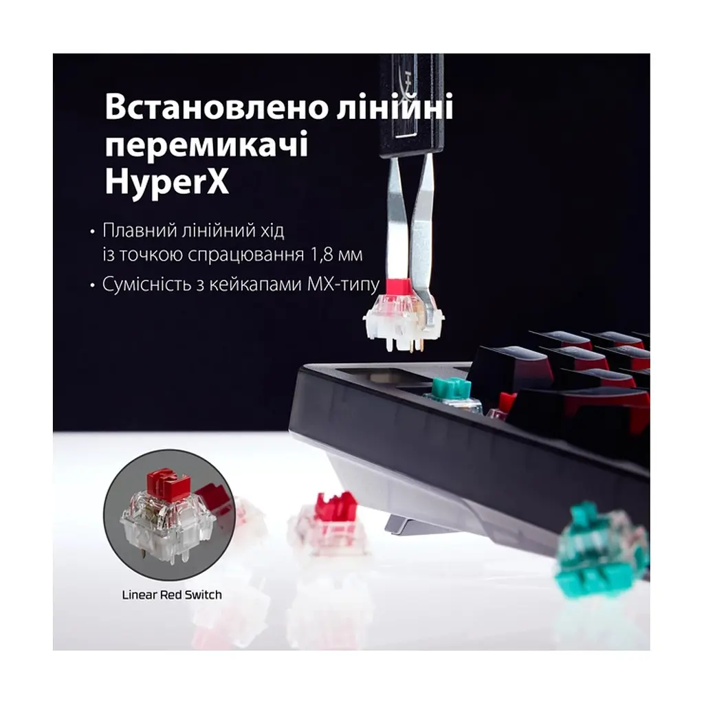 Клавіатура HyperX Origins 2 1800 HX Red USB UA Black (B4QS4AA) - фото 9