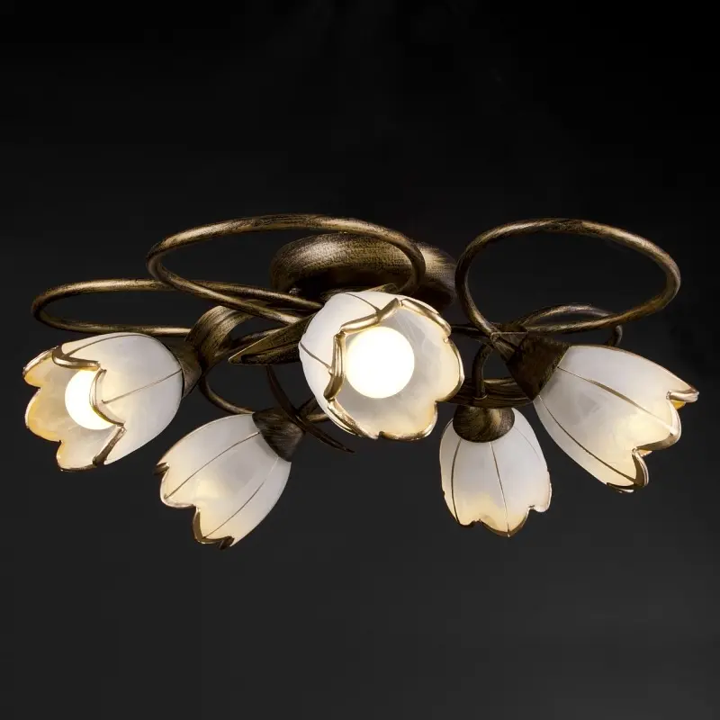 Люстра потолочная Brille флористика E14 60W BR (LK-198C/5) - фото 3