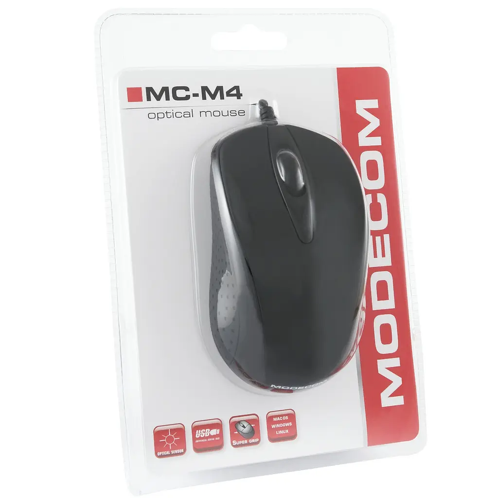 Мишка Modecom MC-M4.1, 3кн., 1200dpi, Чорний OEM (Білий box) - фото 6