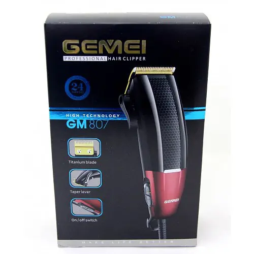 Машинка для стрижки Gemei GM807 провідна, з насадками - фото 2