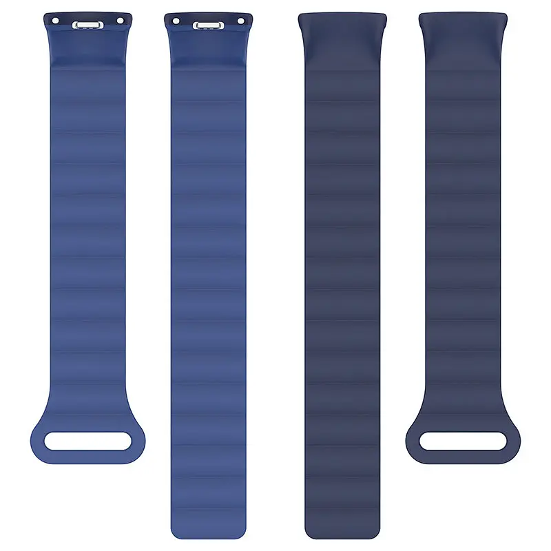 Ремінець Dual-color Magnetic для Xiaomi Mi Band 9/8/10 Navy Blue / Blue - фото 4