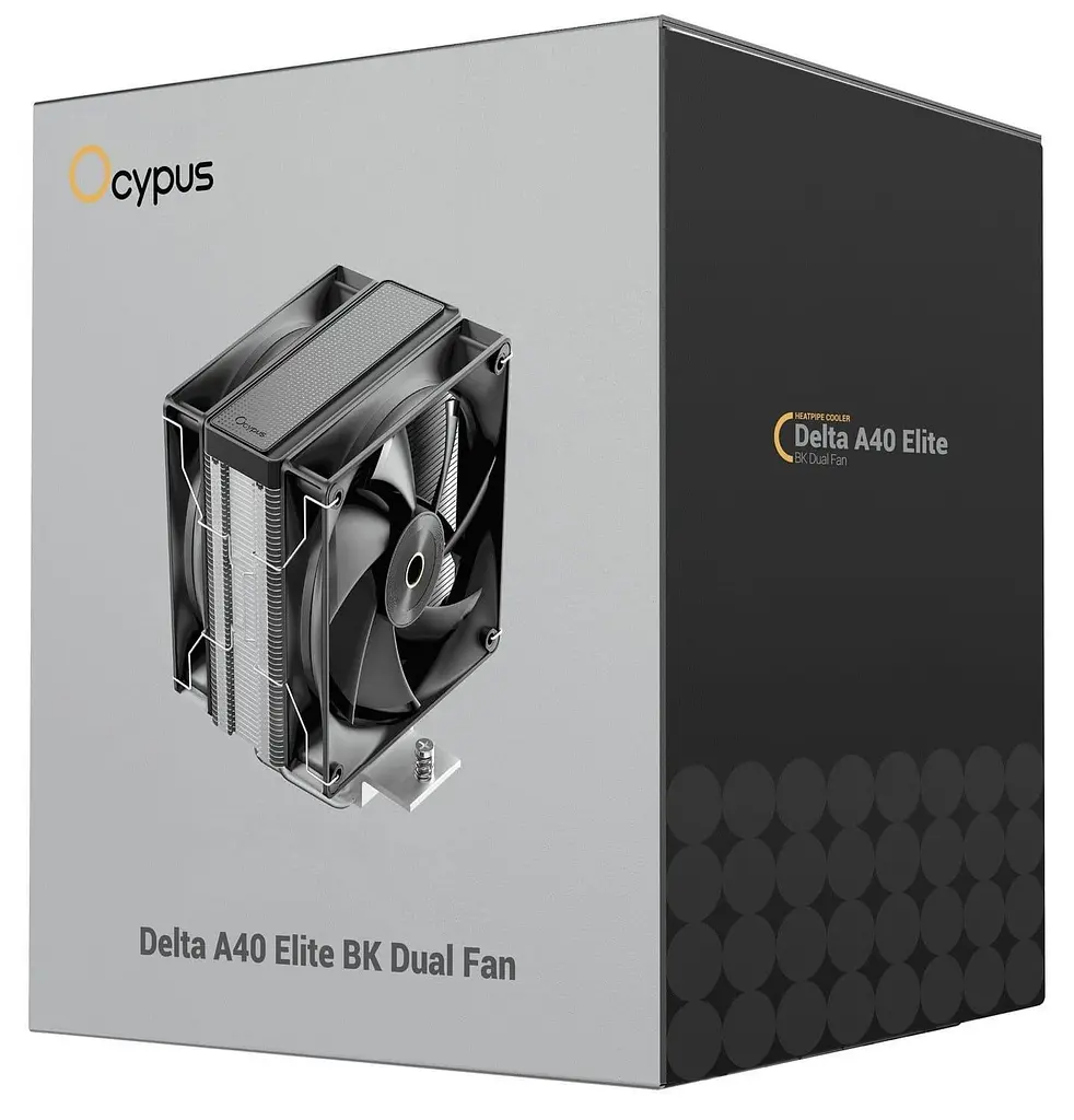 Кулер для процесора Ocypus DELTA A40 ELITE BK DUAL FAN (DELTA-A40-BK2NNWN00X-GL) - фото 9