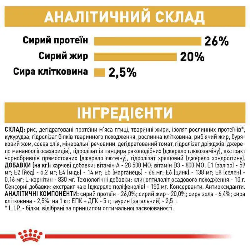 Сухий корм для дорослих собак породи Ротвейлер Royal Canin Rottweiler Adult, з м'ясом птиці, 12 кг (3971120) - фото 7