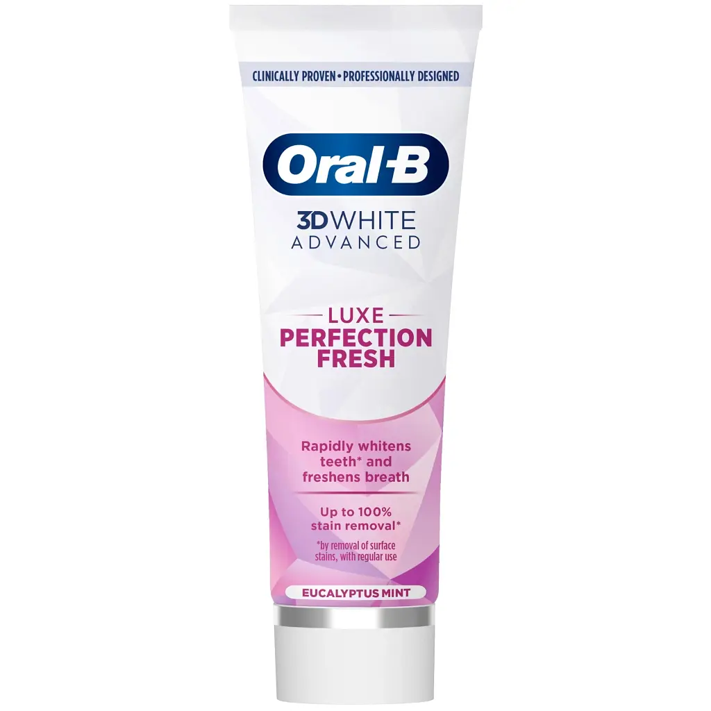 Зубна паста Oral-B 3D White Advanced Luxe Perfection Прохолода м'яти та евкаліпту 75 мл (8700216922739) - фото 2