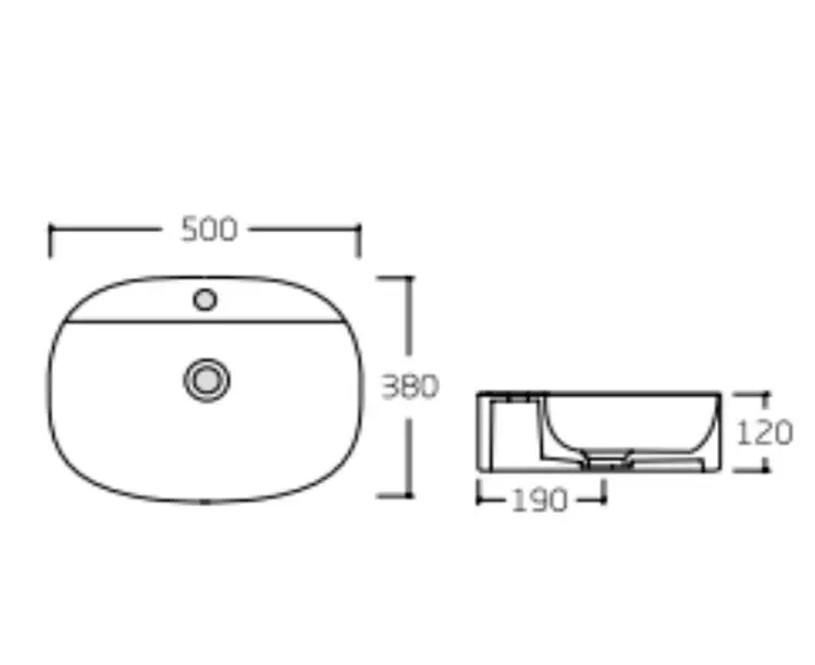 Раковина накладна Qtap Scorpio 500x380x120 мм, White, овальна, без донного клапана QT14116533W - фото 5