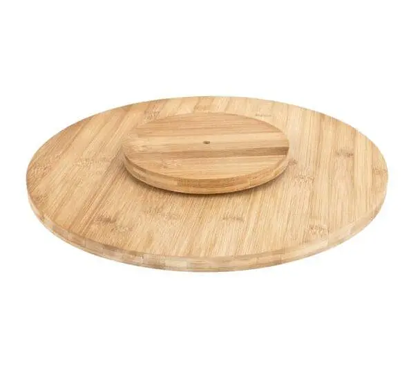 Дошка обробна бамбукова кругла KingHoff KH-1566 35х35 см - фото 4
