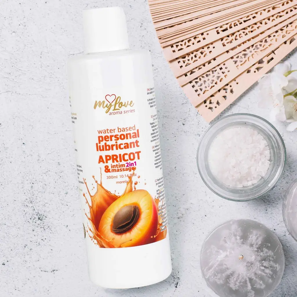 Лубрикант MyLove Aroma Series IntimMassage 2in1 Apricot, 300 мл - фото 4