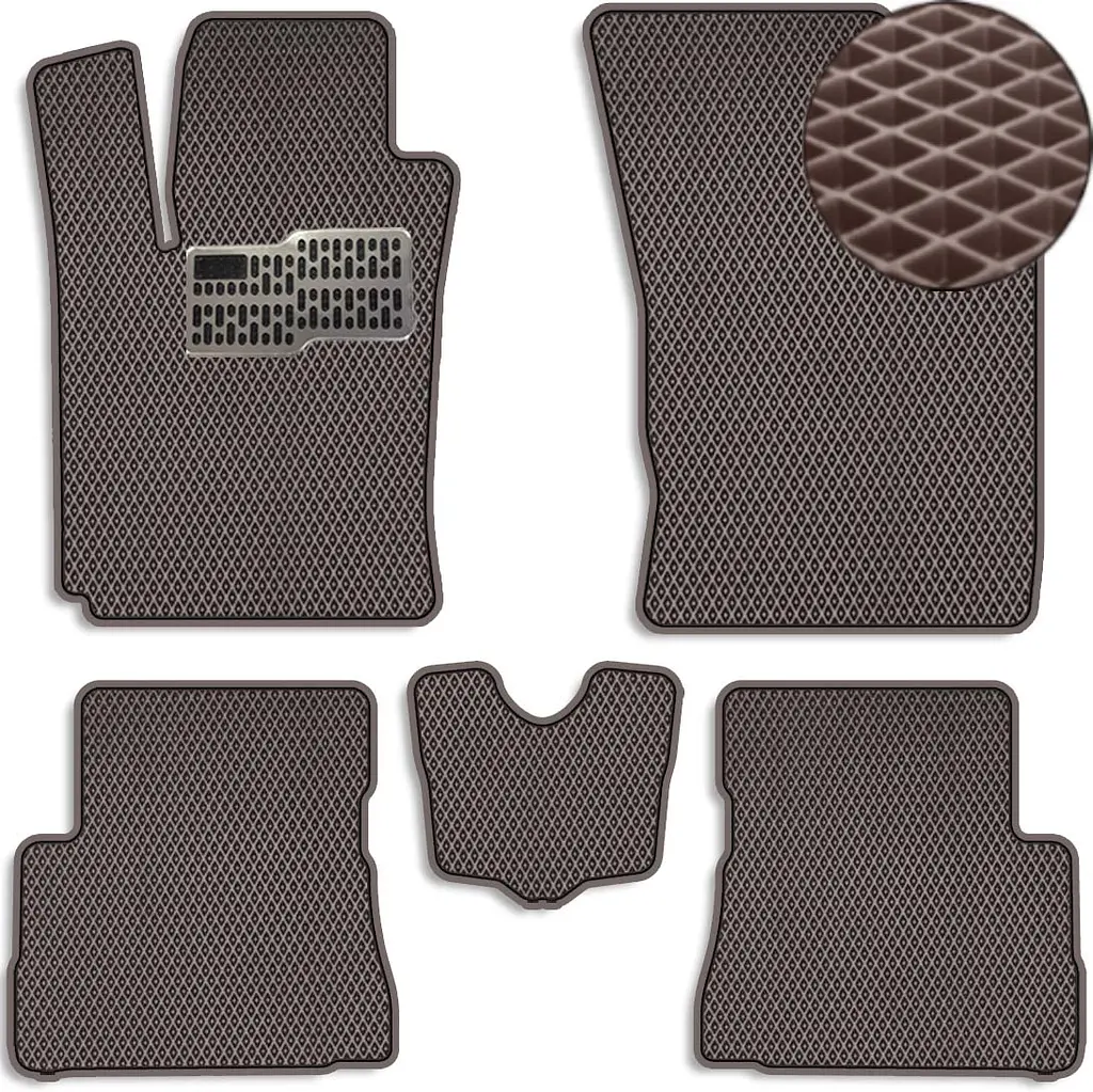Килимки в салон EVA для Hyundai Getz 2005-2008 з підп'ятником Коричневі 5 шт