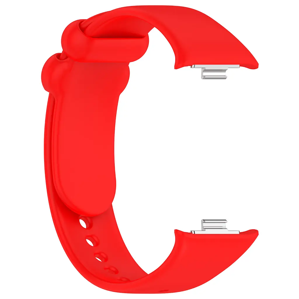 Силіконовий ремінець для фітнес браслетів Xiaomi Mi Band 8 Pro/9 Pro Redmi Watch 4/5, Silicone, red, зі зручною застібкою, на фітнес трекер та смарт годинник, ArmorStandart (ARM73972) - фото 4