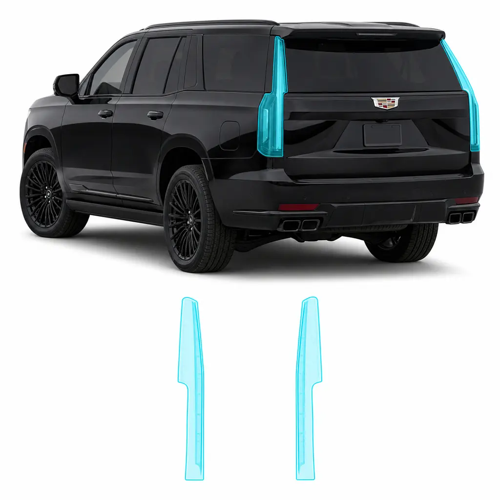 Антигравійна захисна бронеплівка за лекалами для Cadillac Escalade V 2021- задні ліхтарі стопи