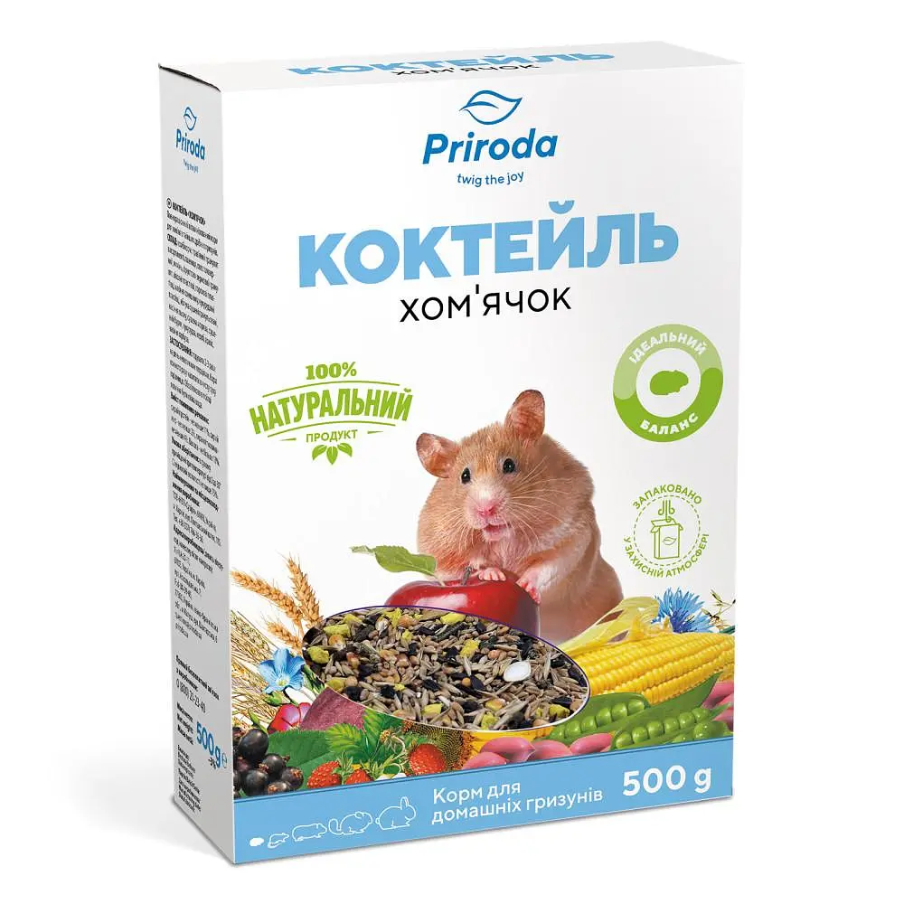 Корм Природа Коктейль для гризунів Хом'ячок 500г арт.PR740046