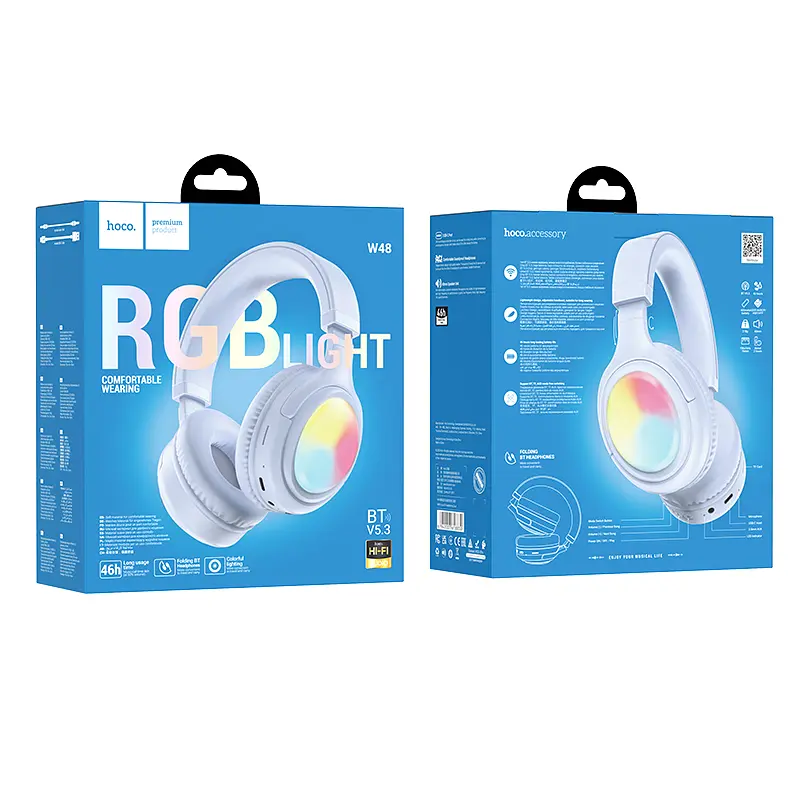Навушники Bluetooth Hoco W48 Focus BT headphones Blue - фото 2