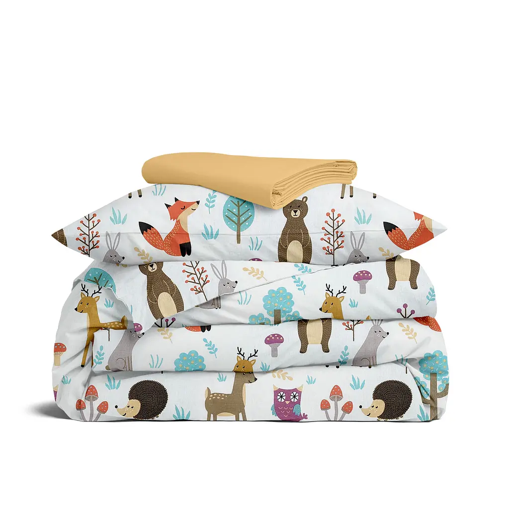 Дитяча постільна білизна в ліжечко COLORFUL ANIMALS CS4 COSAS (4822052382554)