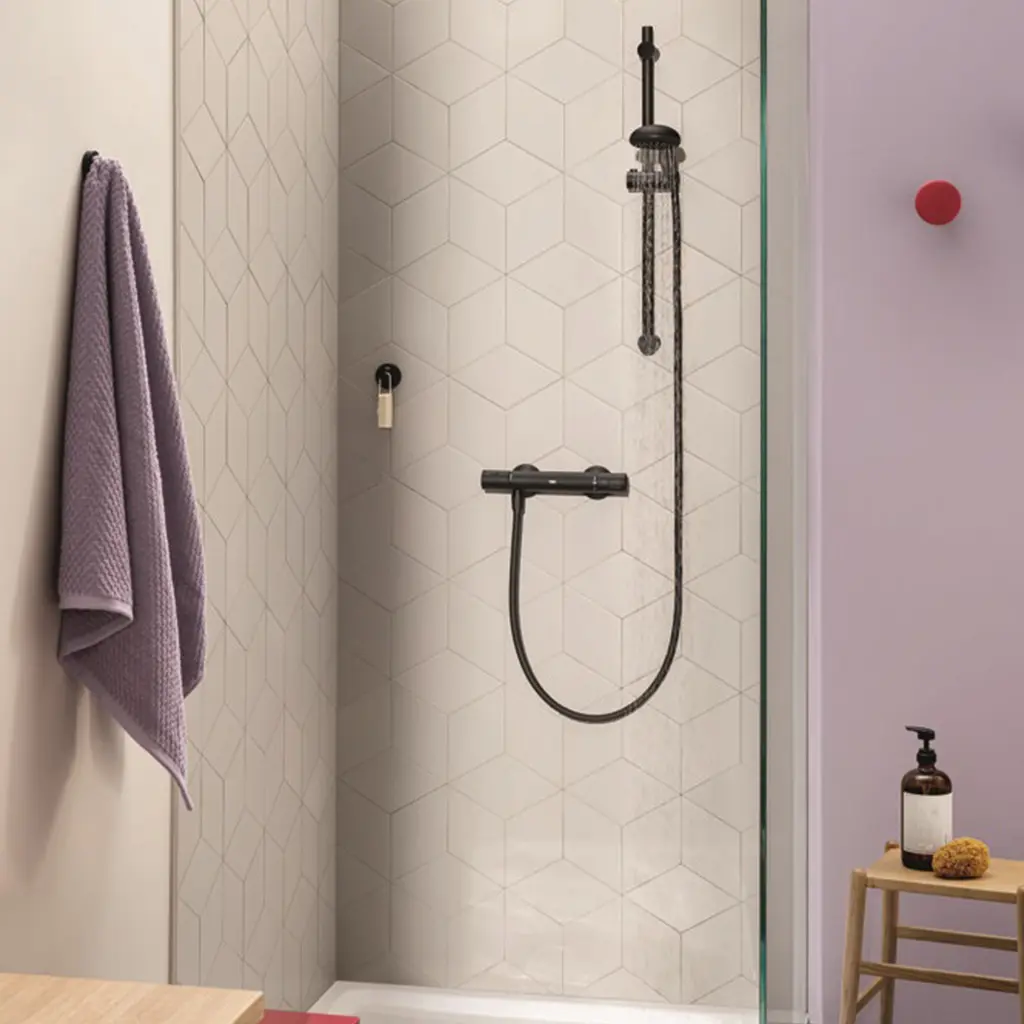 Змішувач термостатичний для душу Grohe QuickFix Precision Start 345942430, Чорний матовий - фото 5