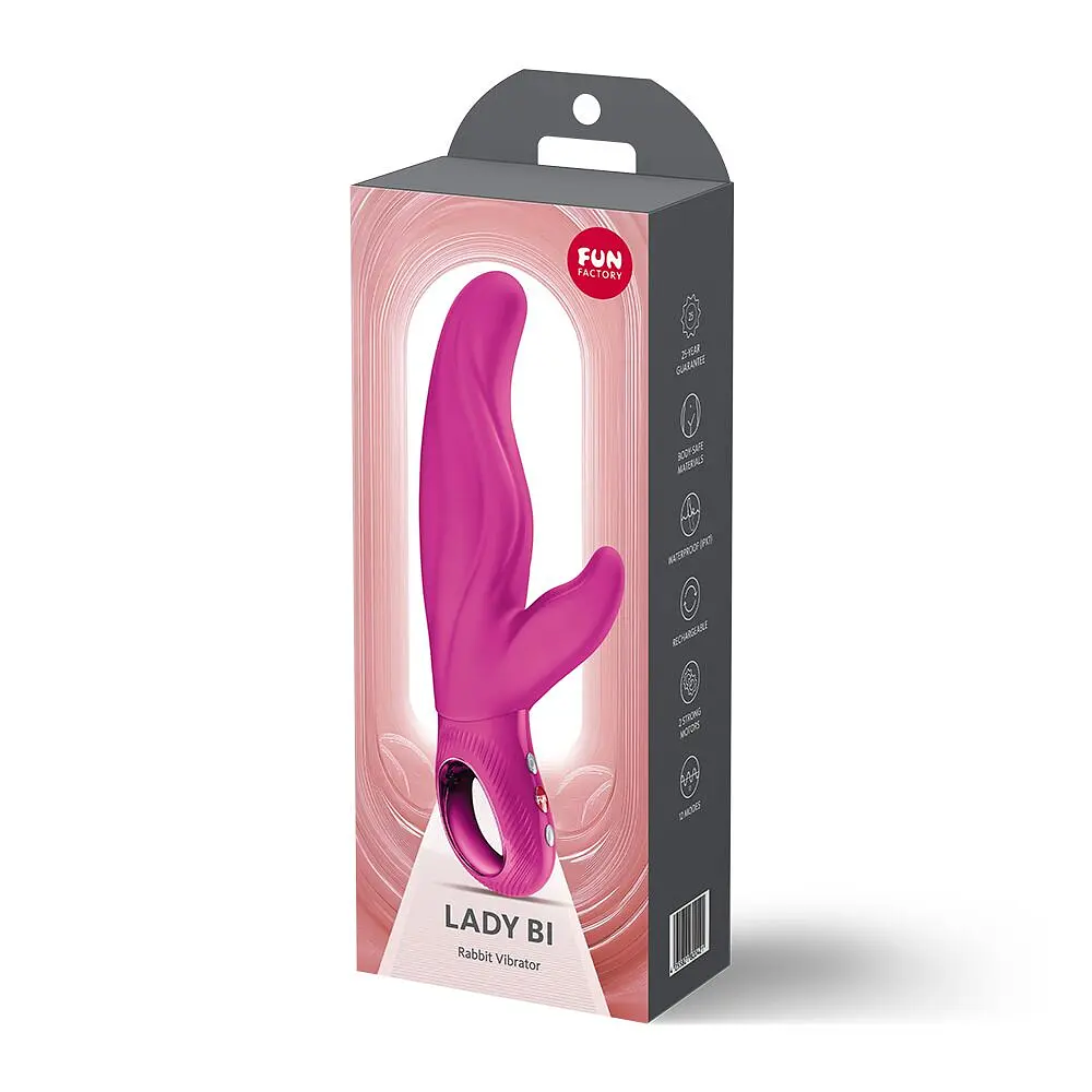 Вібратор-кролик для точки А Fun Factory LADY BI Magenta, 2 мотори, 12 режимів - фото 9