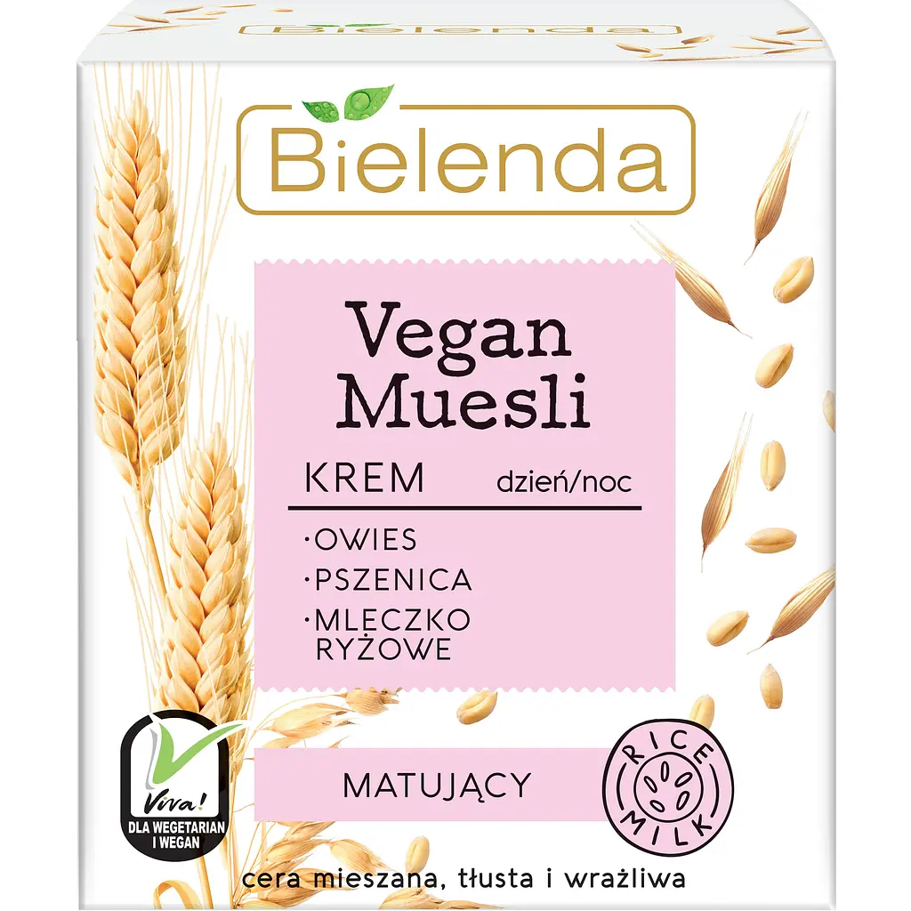 Матуючий крем Bielenda Vegan Muesli пшениця, овес, рисове молоко 50 мл - фото 5