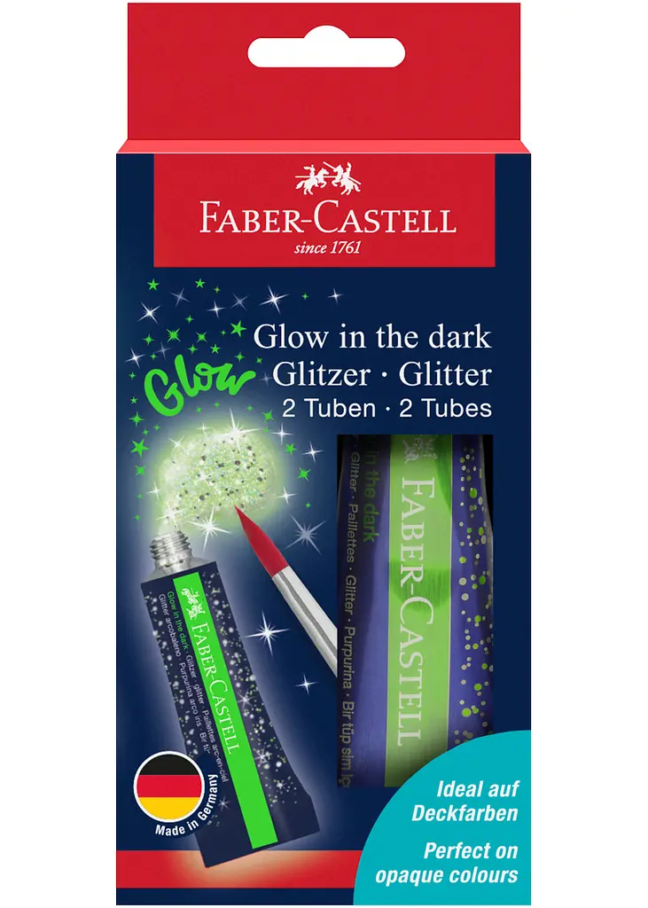 Гліттер FABER CASTELL 12мл неон 2 шт. (125092) - фото 2