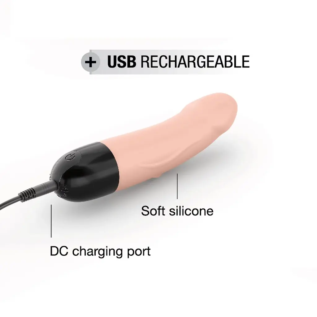 Вібратор Dorcel Real Vibration S Flesh 2.0, діаметр 3,7см, перезаряджається, для точки G - фото 5