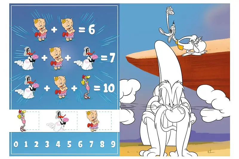Розмальовка LCB44 WB Looney Tunes: Веселий кролик зі стікерами IDEYKA - фото 3