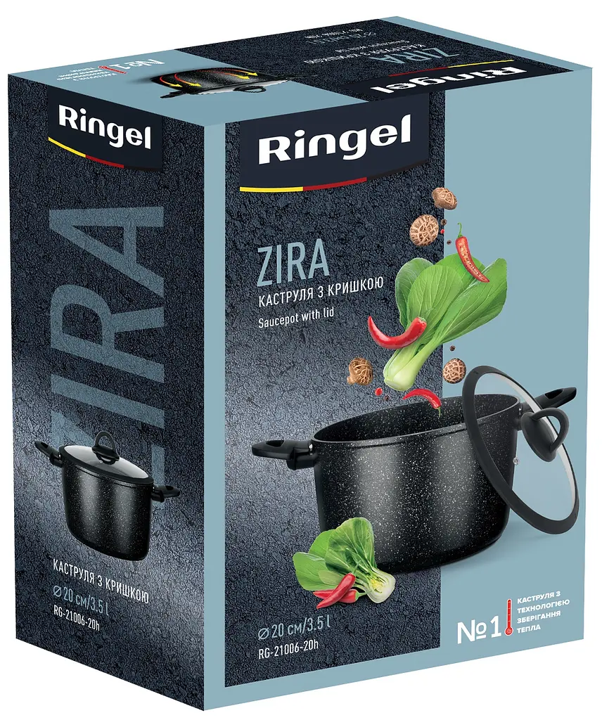 Каструля RINGEL Zira (3.5 л) 20 см (6865316) - фото 4