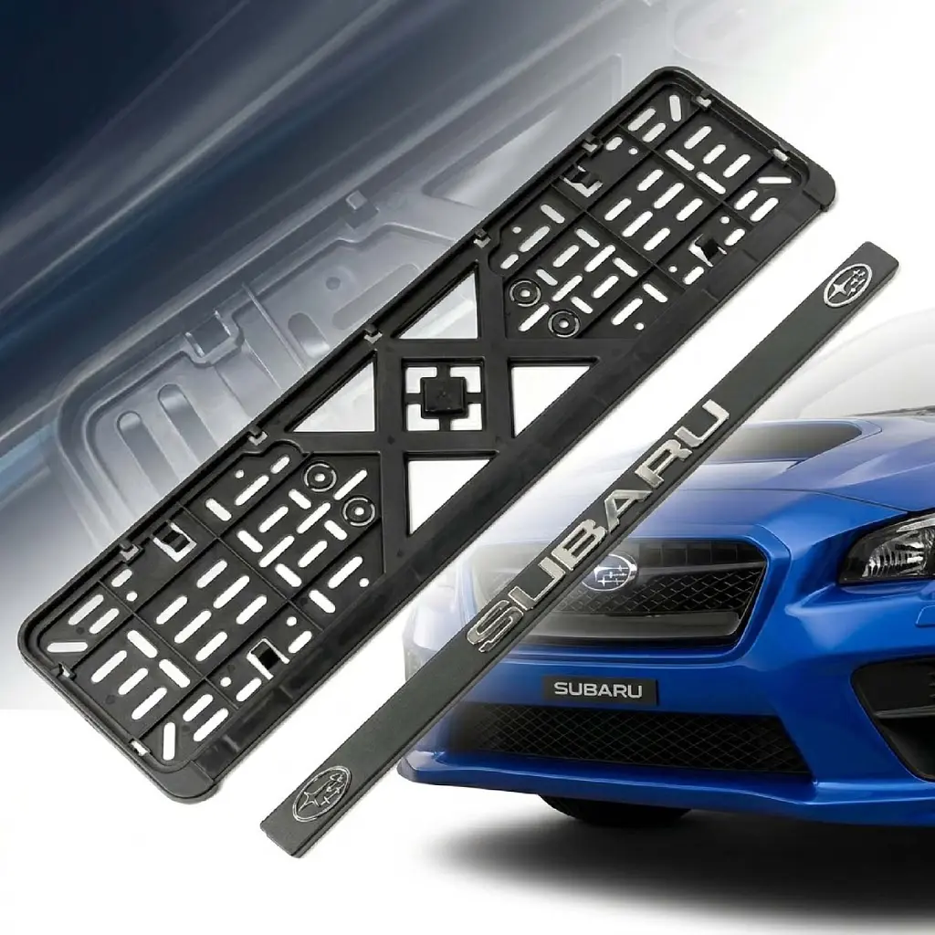 Рамка номера Subaru 3D напис Хромований / пластик Гнучкий морозостійкий - фото 3