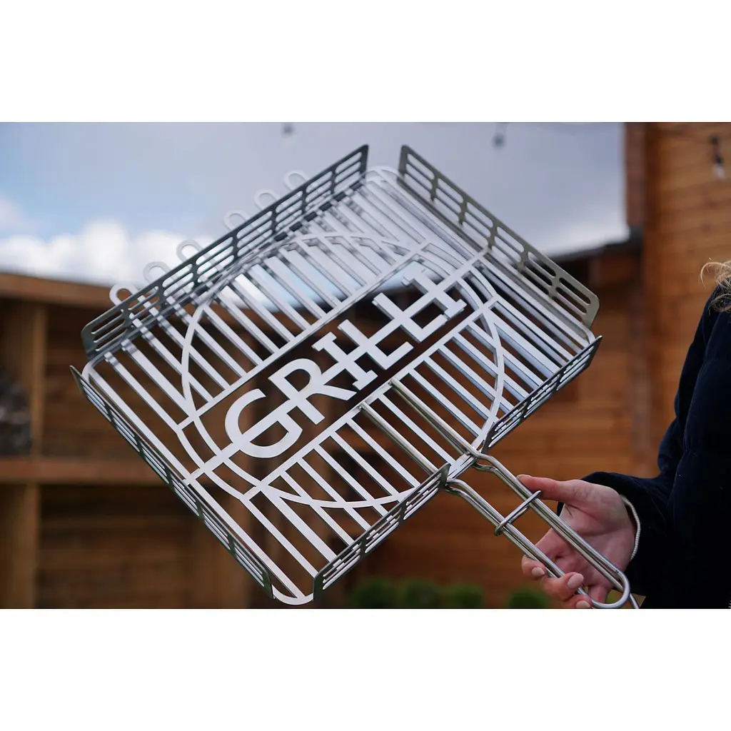 Решітка-гриль Grilli для барбекю з харчової нержавіючої сталі 1.5 мм 42x32 см (777767) - фото 11