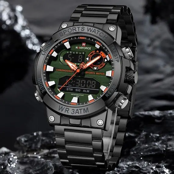 Годинник чоловічий тактичний Naviforce Brutal (Чорний) - фото 7