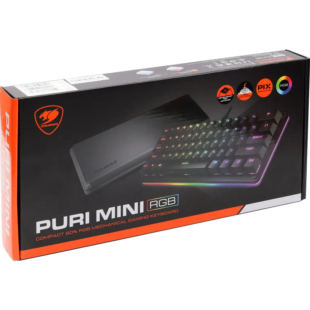 Клавіатура Cougar Puri Mini RGB USB Black (Puri Mini RGB) - фото 12
